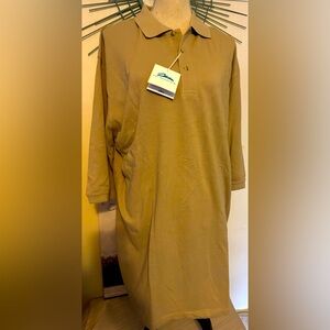 NWT Tri-Mountain XLT beige polo short sleeve shirt.